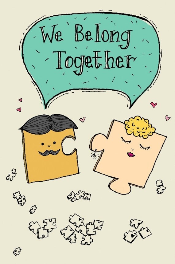 We Belong Together Jigsaw Love Card