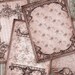Vintage Rose Wallpaper Ornate / Pink / Ornament - ATC, ACEO Tags, Download and Print Digital Sheet