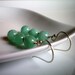 Peas in a Pod - Handmade Sterling Silver Aventurine Green Earrings