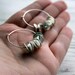 Large Silver Hoop Earrings in Sterling Silver with Ruffles - Petals Spring Fashion Modern Minimalist Under 30
