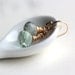 Mint Green Earrings Green Amethyst and Gold Gemstone Earrings