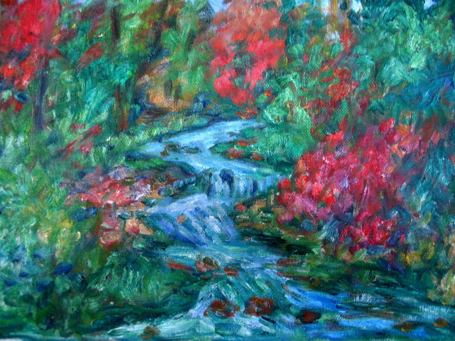 Dream Creek 9x12 Impressionist Landscape Oil Painting by Award Winning Artist Kendall Kessler
