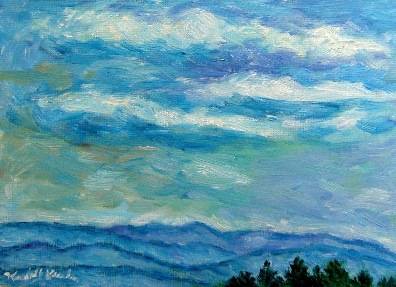 Small Gem Oil Paintings Art 5x7 Impressionist Still Lifes and Landscapes by Kendall Kessler