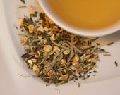 Circulation / Organic Herbal Tea with Ginger and Lemon / Zanitea Loose Leaf Blend Makes 10 to 12 Cups