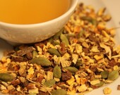 After Dinner / Organic Herbal Tea with Licorice and Cardamom / Zanitea Loose Leaf Blend Makes 10 to 12 Cups