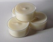 6 Dye Free DRAGONS BLOOD Soy Wax Clear Cup Tea Lights