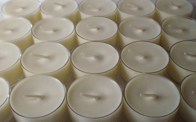 100 Unscented Dye Free Soy Wax Clear Cup Tea Lights