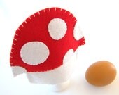 All Wool Egg Cosy, Mushroom