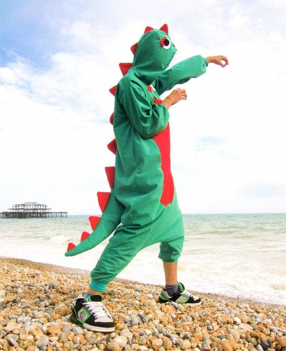 Loved Up Dragon Onesie - all-in-one fancy dress adult animal costume