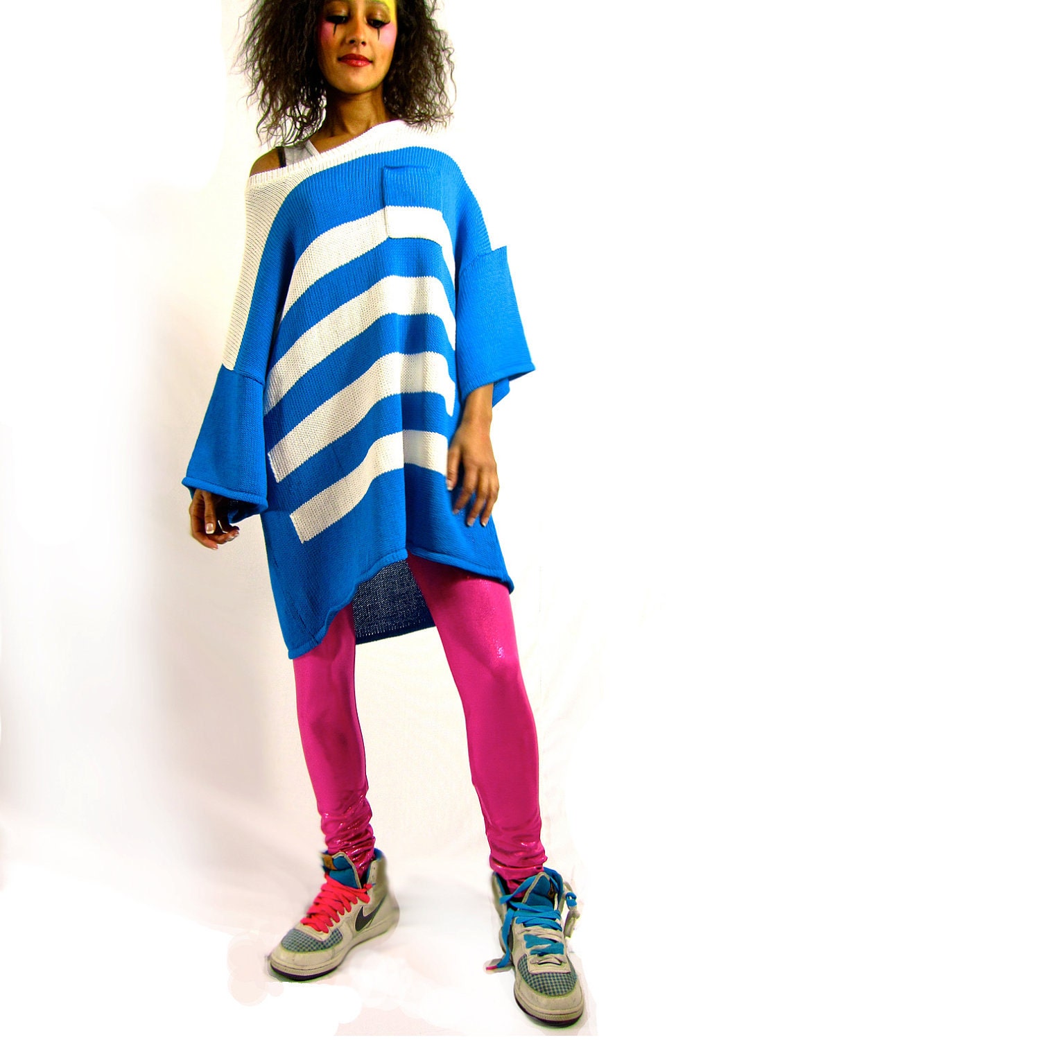 Bubblegum - Fuscia metallic leggings
