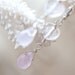 Earrings Heart Shape Pink Quartz Chalcedony Teardrop Sterlings Silver romantic pastel tbteam