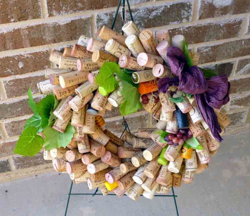 wine country wine cork wreath