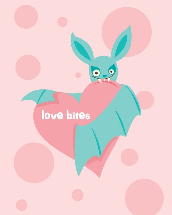 Love Bites Bat Card