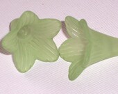 Trumpet Flower Large Green 22mm (4)