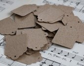 Mini Kraft Blank Hang Tags....Set of 50