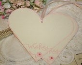 Wish Tree Wedding Tags - Wishes - Hearts in Pink - Set of 25