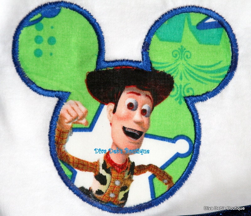 No Sew DIY Toy Cowboy fabric in the shape of a mouse head made into a iron patch ready to ship with in 24 hours