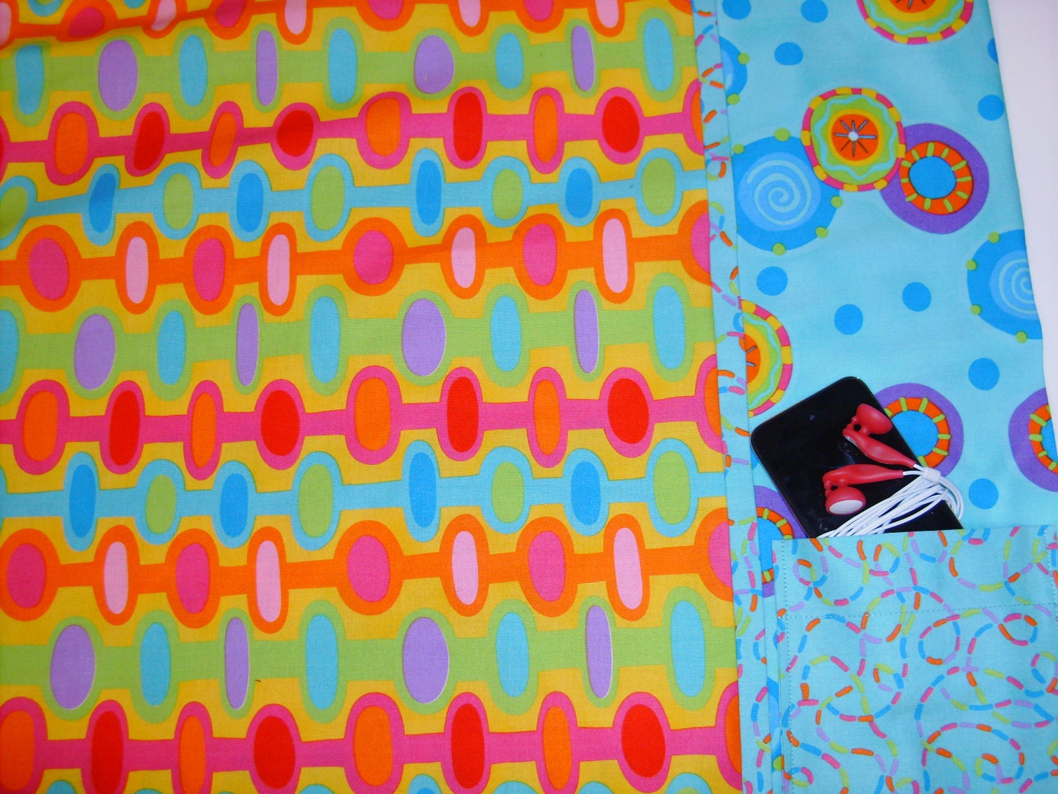 Velcro iPod Pocket Pillowcase - put in your cell phone or a tooth for the tooth fairy