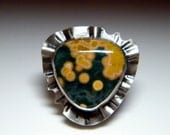 Green and Yellow Ocean Jasper pendant