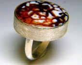 Big Round Agate Ring