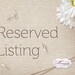Custom Listing for Leigh