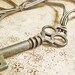 Vintage Key Necklace "Secret Garden" Antique Skeleton Key Jewelry - Steampunk Necklace - Victorian Gothic
