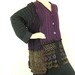 Cardigan sweater purple gray Large fashion recycled