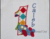 Boys First Birthday Airplane Shirt - first birthday, second birthday, third birthday, fourth birthday, fifth birthday
