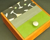 Father's Day Free Shipping - Martini Cigar Box, upcycled gift for men, black and green, olives
