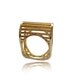 Gold Lines Ring, Wired Ring, Architecture linear Gold Ring