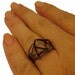 Architectural Structure Geometric Sterling Silver Blackened Ring