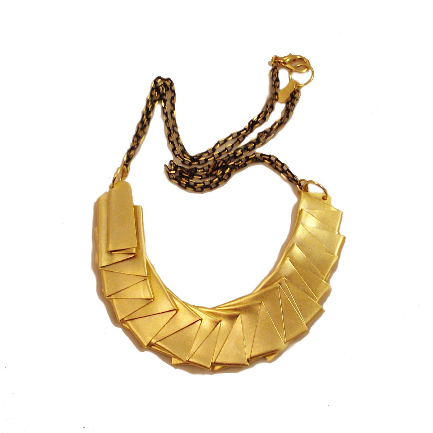 Origami Necklace in Gold