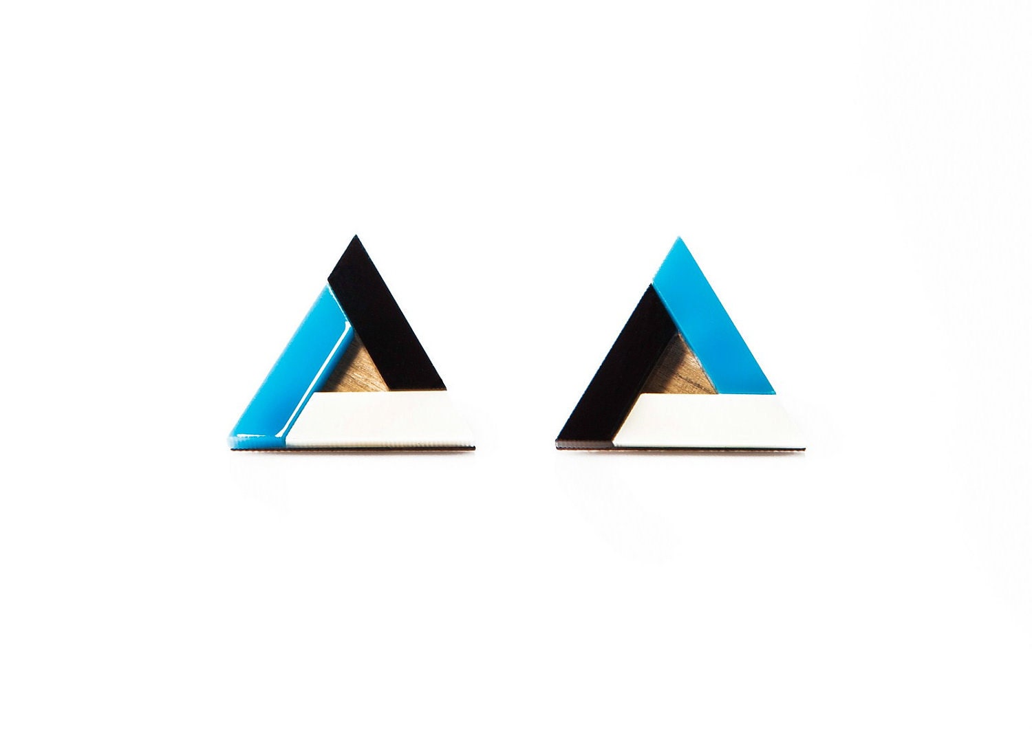 Pyramid earrings - Blue