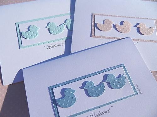 Baby Shower Invitations - Baby Duck Cards - Congratulations on Your New Baby Card -  Baby Shower Cards -   BCKC1