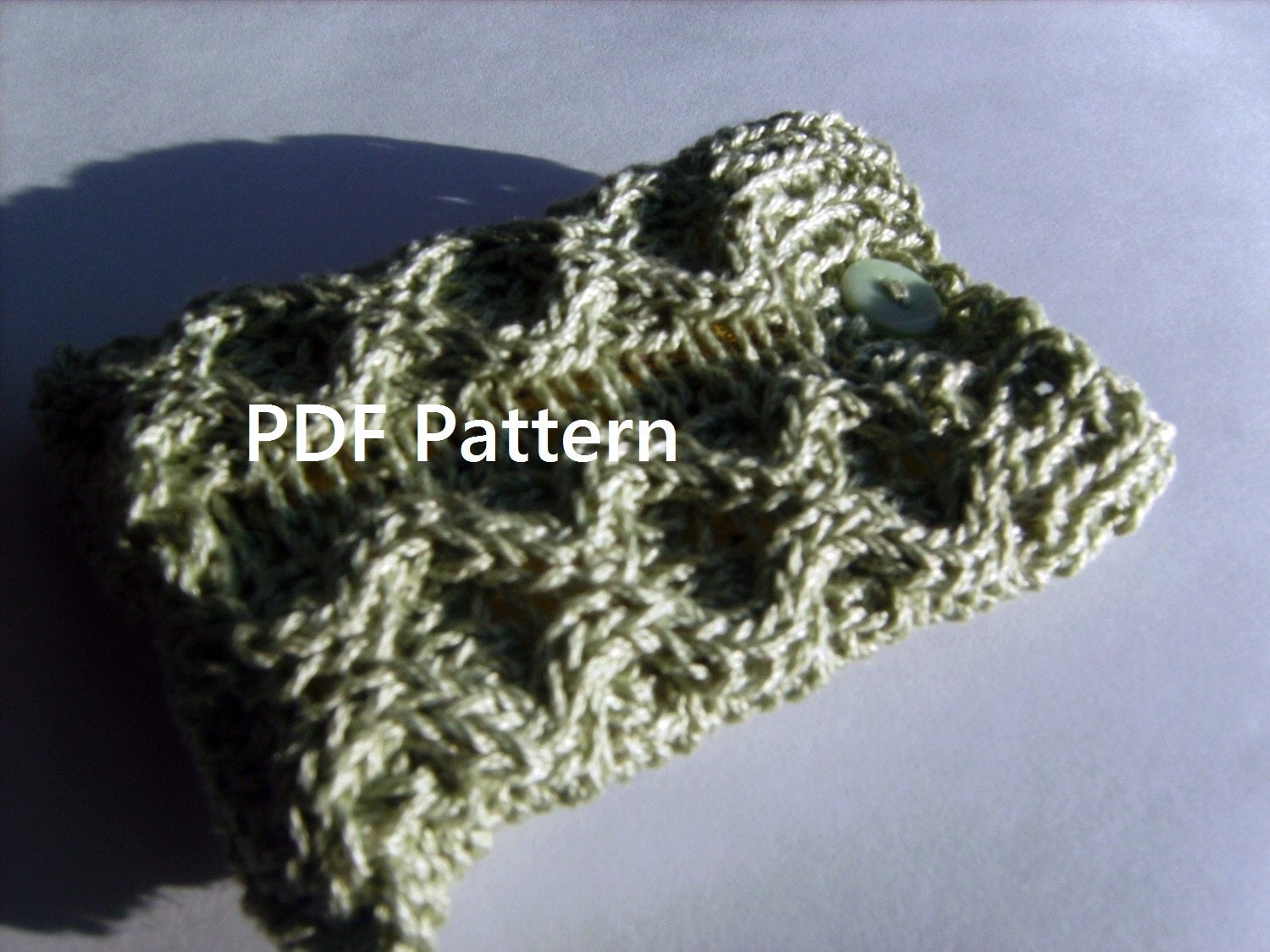 PDF Knitting Pattern - Pu-erh Elegant Cable Knit Tea Bag Cozy Holder or Jewelry Pouch