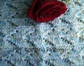 PDF Knitting Pattern - Queen Victoria - Hand Knit Elegant Royal Luxury Cotton Lace Bath or Shower Washcloth Pad