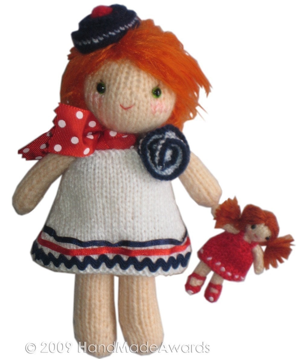 Sweet LUCY with her DOLL Pdf Email Knit PATTERN