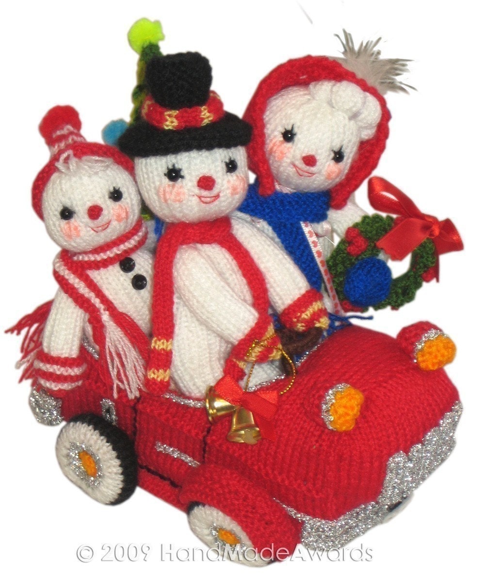 The Snow FAMILY at CHRISTMAS Pdf Email Knit PATTERN