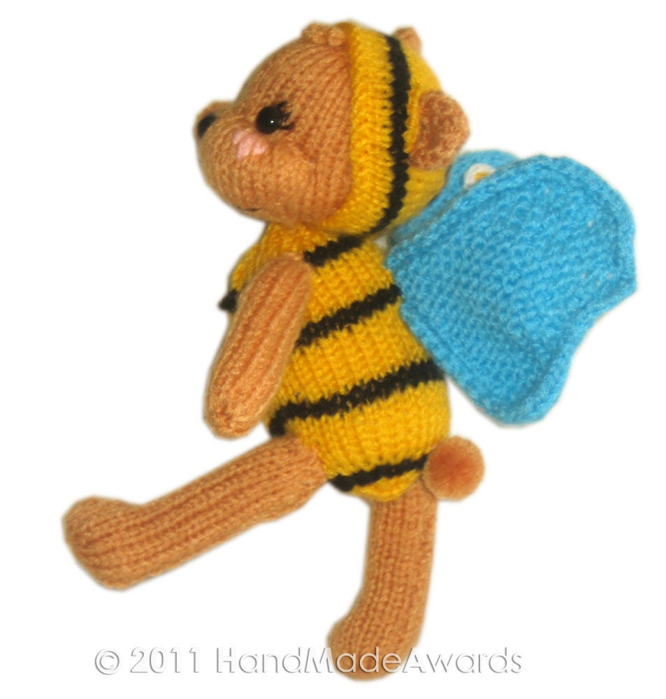 Little Tedddy Bee Pdf Email Knit PATTERN