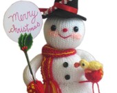 Sweetest Snowman with Little Duck PDF Email Knit Pattern