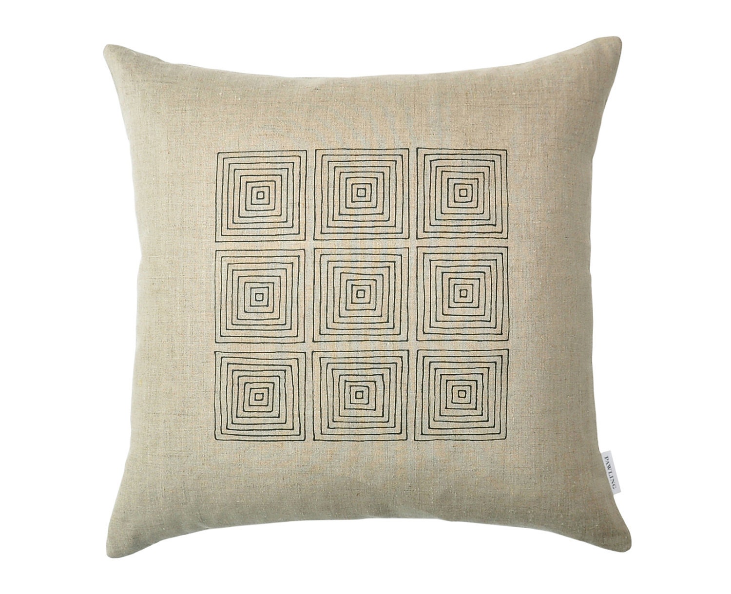Natural Squares Pillow Cover