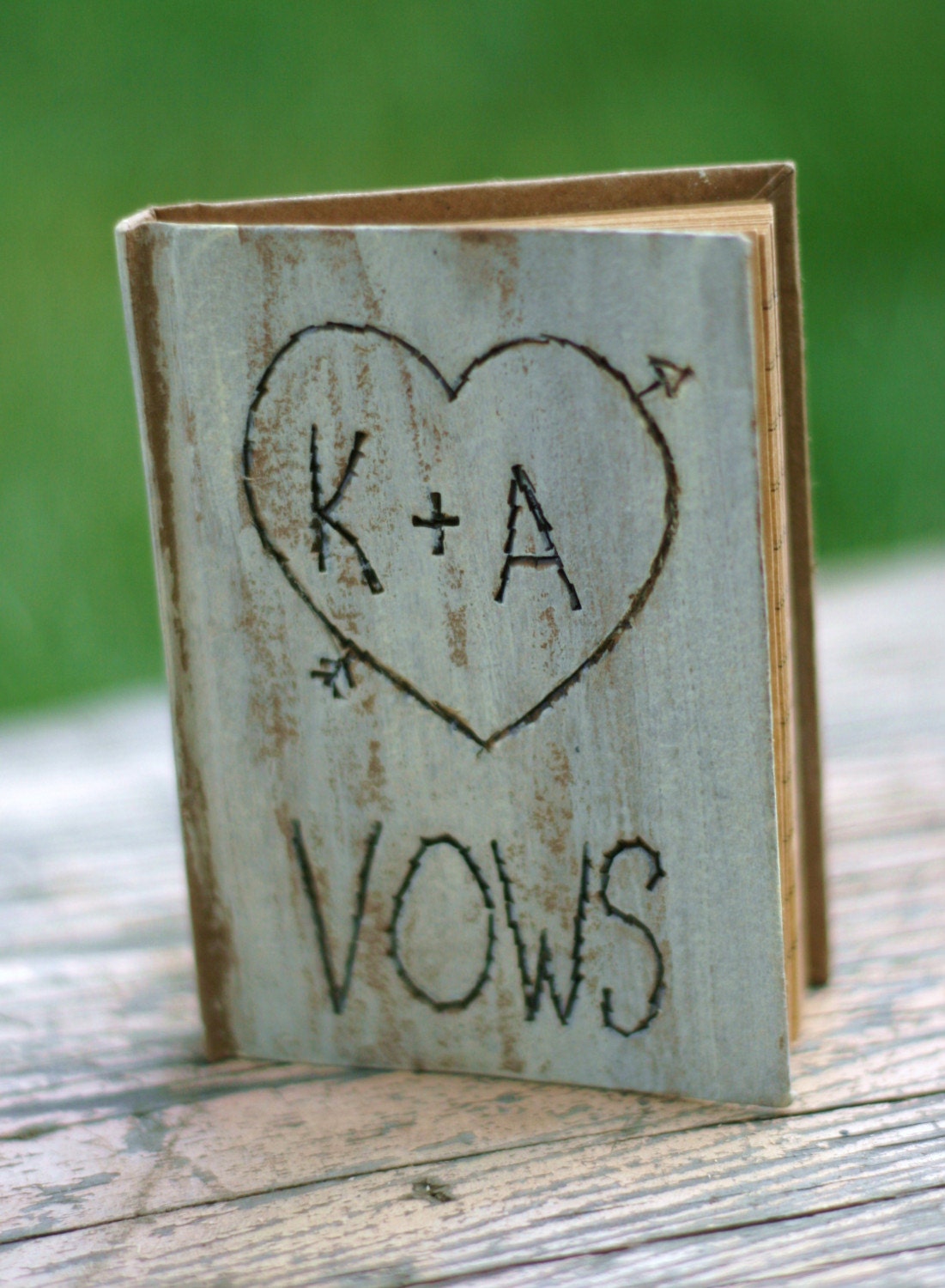 Wedding Vows Personalized Little Rustic Notebook (item E10287)
