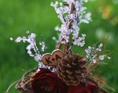 Personalized Woodland Rustic Flower Girl Basket