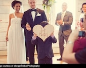 HUGE Wood Heart Sign Just Married Wedding Decoration Photo Prop