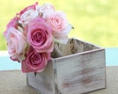 SET OF 6 Wooden Centerpiece arrangement holders Customized with your Choice of Color