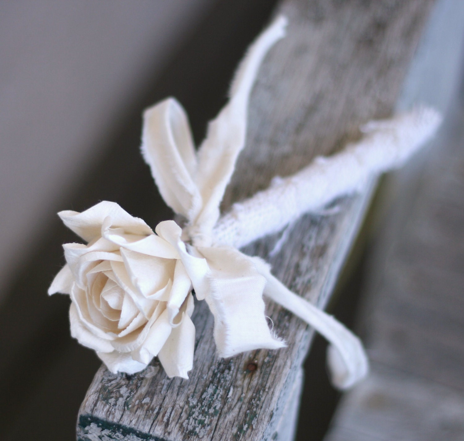 Rustic Woodland Antique Vintage Wedding Guest Book Pen Burlap and Paper Roses