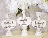 Wedding Unity Candle Set For Mothers Shabby Chic Decor