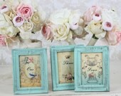 Shabby Chic Table Numbers With Distressed Frames Vintage Rustic Wedding SET of 12