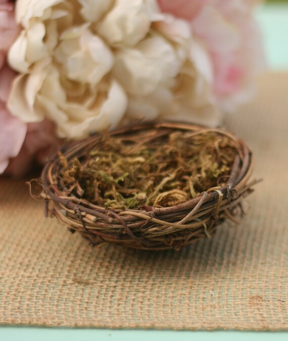 Love Birds Bird Nest Ring Bearer Pillow Shabby Rustic Wedding (item PI10110)