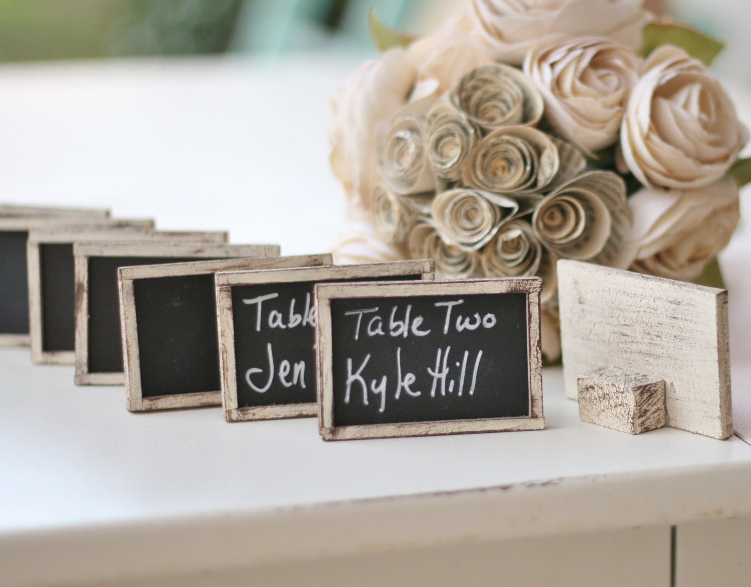 SET of 100 Chalkboard Name Cards Escort Cards Place Cards Rustic Wedding Favors